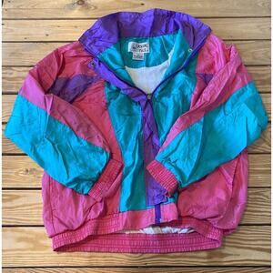Vintage Casual isle Full Zip Jacket Size Large Men’s Pink Green